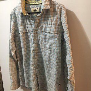 Dakota Grizzly plaid collared button shirt medium